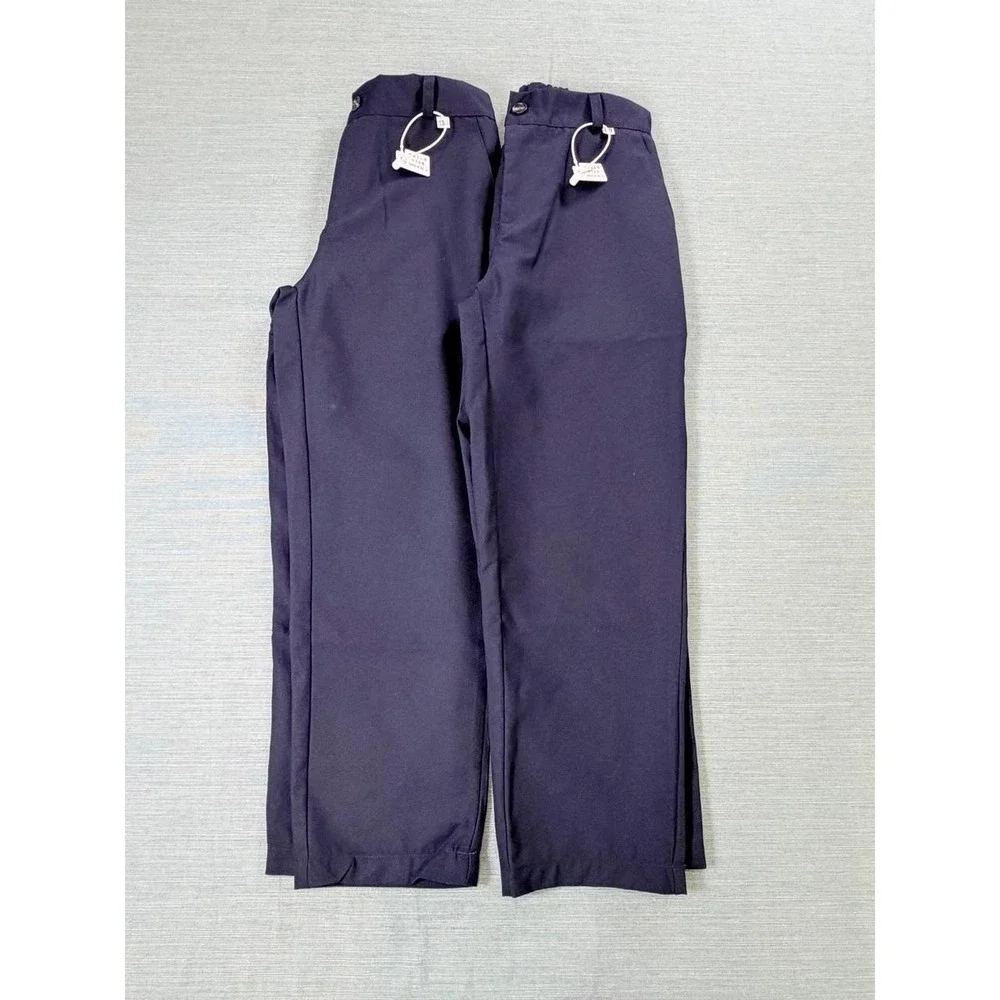 SET‎ OF 2 Y-M-XIONG Kids Navy Blue School Uniform Dress Pants Trousers Size 130